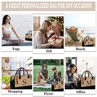 YOOLIFE Gifts for Women - Birthday Gifts for Women A Initial Jute Tote Bag Gifts for Women Her Friend Sister Mom Birthday Gifts Teacher Appreciation Gifts Bride Bridesmaid Wedding Gifts