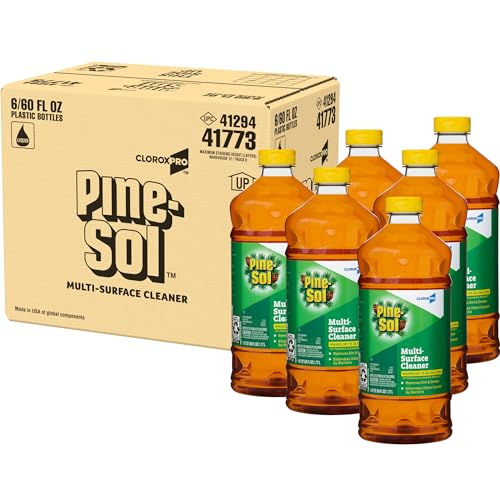 CloroxPro Pine-Sol Multi-Surface Cleaner, Original Pine, 60 Fluid Ounces, Pack of 6 (Package May Vary)