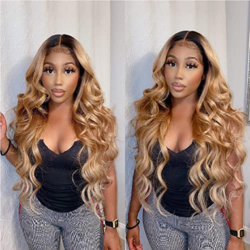 A'vettel Honey Brown Wigs for Black Women High Density Synthetic Wigs Heat Resistant Long Wavy Wig Middle Part Natural Looking Fiber Wigs Hair Replacement Wigs For Girls Daily Use 22 Inch