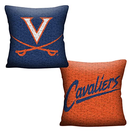 Northwest NCAA Virginia Cavaliers Unisex-Adult Double Sided Woven Jacquard Pillow, 20" x 20", Invert