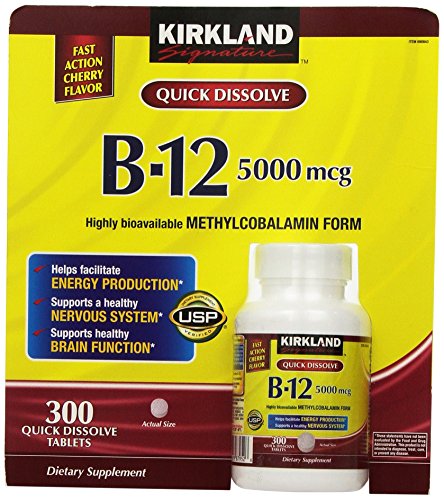 Kirkland Signature Quick Dissolve B-12 5000 Mcg, 300 Tablets – Mega ...