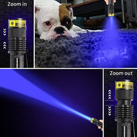 DARKBEAM UV 365nm Light Wood's lamp Blacklight Ultraviolet Flashlight LED Portable Mini Handheld Torch Detector for Dog Urine Pet Stains 370nm Anti-counterfeiting Identification, Resin Curing