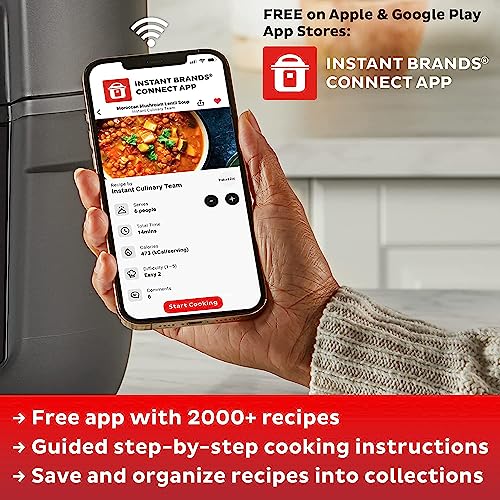 Instant Pot Vortex Plus 6-Quart Air Fryer Oven, From the Makers of Instant Pot with ClearCook Quiet Cooking Window, Digital Touchscreen, App with over 100 Recipes, Single Basket, Black