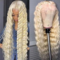 Beauty Forever #613 Blonde Lace Front Wig Loose Deep Wave 13x4 Transparent Lace Front Wig Human Hair Wigs for Women,Brazilian Remy Hair Lace Frontal Wig with Baby Hair 150% Density Pre Plucked 14inch