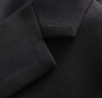 MOGU Mens Casual Dress Suit Slim Fit Stylish Blazer Coats Jackets US Size Blazer 36/Pants 32 Black
