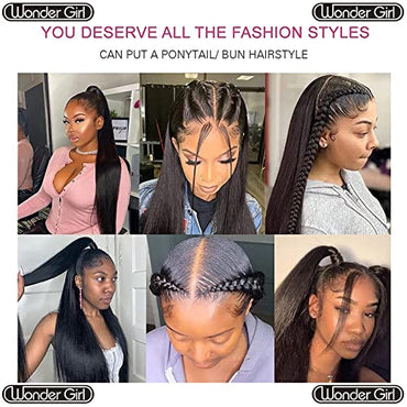 200 Density HD Lace Front Wigs Human Hair 22 Inch 13x4 Straight Lace Frontal Wigs Human Hair For Black Women,Glueless Wigs Human Hair Pre Plucked With Baby Hair