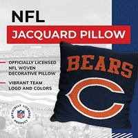 Northwest NFL Decorative Football Throw Pillow - Premium Poly-Spandex - 14" x 14" - Home D�cor - Stylish & Comfortable Pillow (Chicago Bears - Blue)