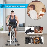 GOFLYSHINE Exercise Bikes Stationary,Exercise Bike for Home Indoor Cycling Bike for Home Cardio Gym,Workout Bike with Ipad Mount & LCD Monitor,Silent Belt Drive