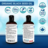 Bio Absorb Organic Black Seed Oil. 54-Day Supply Of Cold Pressed Unrefined Black Cumin Seed Oil (Nigella Sativa) (9oz)