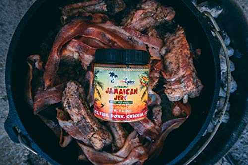 REGGAE SPICE Jamaican Jerk Seasoning Authentic Wet Rub Marinade Sauce - Perfect for Beef, Pork, Chicken, Seafood, and Vegetables - (World Tour), Hot and Spicy