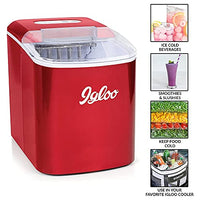 Igloo ICEB26RR Automatic Portable Electric Countertop Ice Maker Machine, 26 Pounds in 24 Hours, 9 Ice Cubes Ready in 7 minutes, With Ice Scoop and Basket, Perfect for Water Bottles, Mixed Drinks