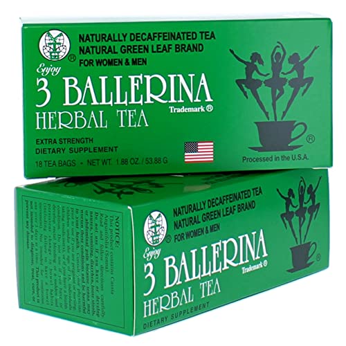 3 Ballerina Tea Drink Extra Strength, 36 Count (Pack of 2)