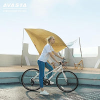 AVASTA Road Hybrid Bike for Women Female Lightweight Step Through 700c Aluminum Alloy Frame City Commuter Comfort Lady Bicycle, 7-Speed Drivetrain, Color White