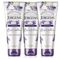 Jergens Lavender Body Butter Hand and Body Lotion, Moisturizer for Women, with Essential Oils for Indulgent Moisturization, 7 Ounce (Pack of 3)