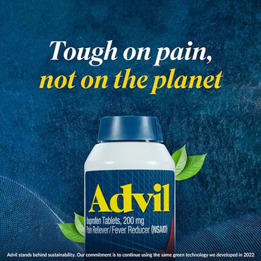 Advil (200 Count) Easy Open Arthritis Cap Pain Reliever/Fever Reducer Coated Tablet, 200mg Ibuprofen, Temporary Pain Relief