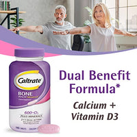 Caltrate 600 Plus D3 Plus Minerals Calcium and Vitamin D Supplement Tablets, Bone Health and Mineral Supplement for Adults - 165 Count
