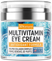 Nature Theory Women's Eye Cream, Anti-Aging Eye Bag Treatment with Retinol, Collagen, Hyaluronic Acid, Vitamin E, 1 oz