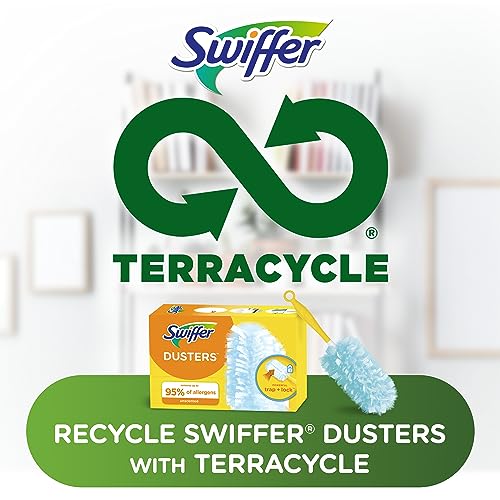 Swiffer Feather Dusters Multi-Surface Duster Refills, Bamboo, White, 18 count