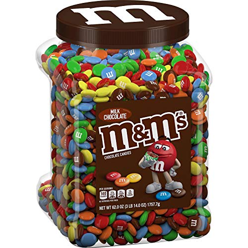 M&M'S Milk Candies Jar, Chocolate, 62 oz