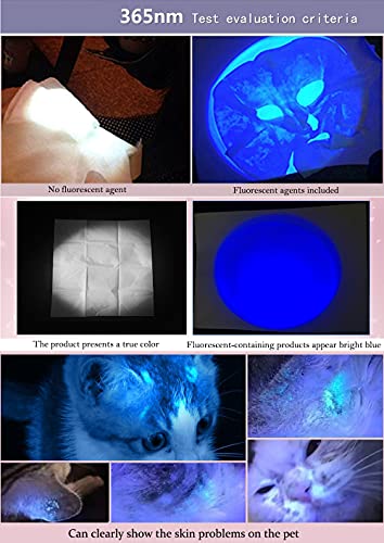 DARKBEAM UV 365nm Light Wood's lamp Blacklight Ultraviolet Flashlight LED Portable Mini Handheld Torch Detector for Dog Urine Pet Stains 370nm Anti-counterfeiting Identification, Resin Curing