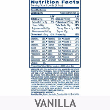 Ensure Plus Nutrition Shake Vanilla 30 Pack/ 8 Fl Ounce Net Wt 240 Fl Ounce