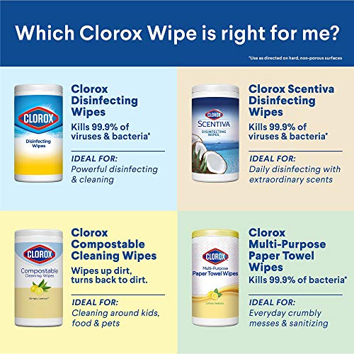 Clorox Disinfecting Wipes Value Pack, Cleaning Wipes, Bleach Free, 75 Count Each, Pack of 3 (Package May Vary)