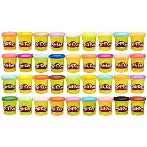 Play-Doh Modeling Compound 2 Pack of 36 Case of Colors, Party Favors, Non-Toxic, Assorted Colors, 3 Oz Cans