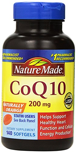 Nature Made CoQ10 Coenzyme Q10 200 mg - 2 Bottles, 140 Softgels Each