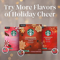 Starbucks K-Cup Coffee Pods, Peppermint Mocha Naturally Flavored Coffee For Keurig Brewers, 100% Arabica, Limited Edition Holiday Coffee, 1 Box (10 Pods)