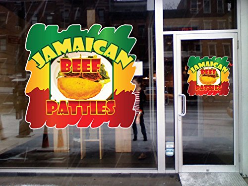 Jamaican Beef Patties Concession Restaurant Food Truck Die-Cut Vinyl Sticker 10 inches