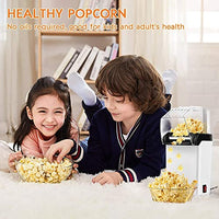 1200W Electric Popcorn Maker Hot Air Popcorn Machine 3 Minutes Fast Healthy And Fat-Free Popcorn Popper, 98% Popping Rate for Home, Party, Cinema Kids, Friends,White