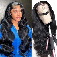 soul lady Body Wave Lace Front Wigs Human Hair 13x4 HD Transparent Frontal Wigs Human Hair Wigs for Women Glueless Wigs Human Hair Lace Front Wigs Pre Plucked with Baby Hair 180% Density (14inch)