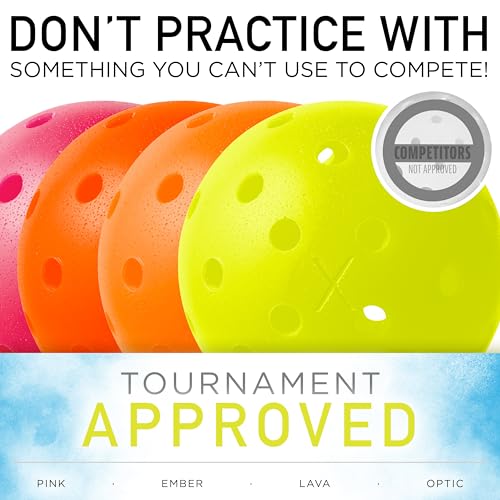 Franklin Sports Outdoor - X-40 Pickleball Balls - USA (USAPA) Approved - 12 Pack Outside - Optic Yellow - US Open Ball