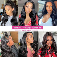 Doiwile 26 inch Body Wave Lace Front Wigs Human Hair Pre Plucked,13X4 HD Transparent Lace Front Wigs Human Hair Wigs for Black Women,Glueless Human Hair Lace Front Wigs with Baby Hair