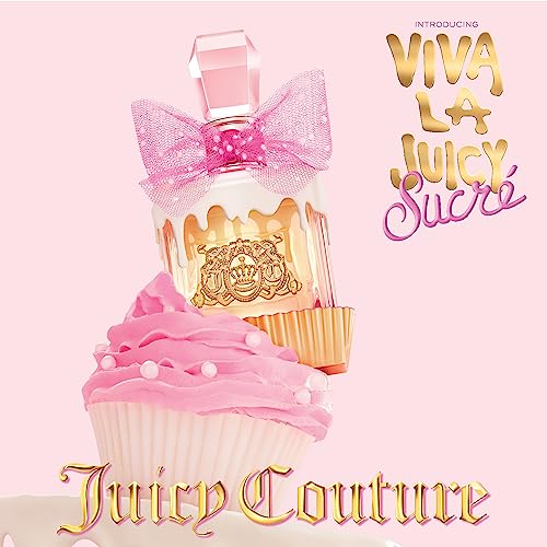 Juicy Couture, Viva La Juicy Sucre Eau De Parfum, Women's Perfume with Notes of Peach, Orange Flower & Whipped Cream - Fruity & Sweet Perfume for Women, EDP Spray, 3.4 Fl Oz