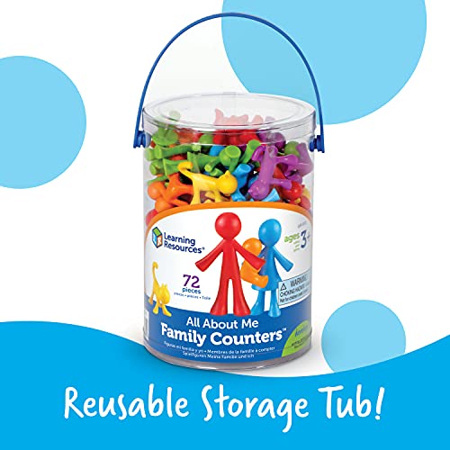 Learning Resources All About Me Family Counters, Set of 72, Ages 3+, SEL, Sensory Skills,Color Recognition