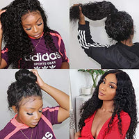 Deep Wave Lace Front Wigs Human Hair 180% Density Wet and Wavy 13x4 Deep Wave Frontal Wigs Human Hair HD Lace Curly Wigs for Women Pre Plucked with Baby Hair Curly Lace Front Wig Human Hair 26 Inch