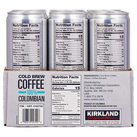 KIRKLAND SIGNATURE Signature Cold Brew Colombian Coffee, 11 Fl Oz (Pack of 12)