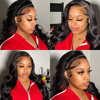 ALIACHOOS 22” Lace Front Wigs Human Hair 13x4 Body Wave Transparent Lace Frontal Wigs with Baby Hair Pre Plucked 22 Inch Body Wave Lace Frontal Human Hair Wigs for Black Women 180 Density