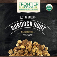 Frontier Organic Burdock Root, 1-Pound Bulk Bag, Common in Root Beer Recipes, Cut & Sifted, Sustainable Grown, Kosher (Packaging May vary)