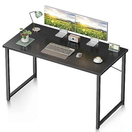 Coleshome 47 Inch Computer Desk, Modern Simple Style Desk for Home Office, Study Student Writing Desk,Black