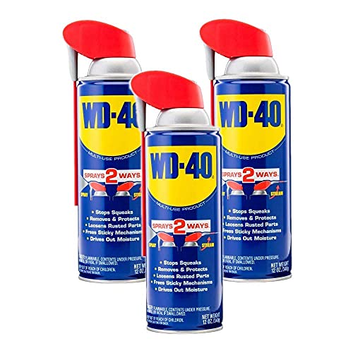 WD-40 Original Formula, Multi-Use Product with Smart Straw Sprays 2 Ways,12 OZs, 3-Pack, 12 OZ