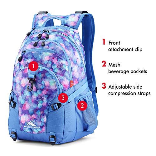 High Sierra Loop Backpack, Travel, or Work Bookbag with tablet sleeve, One Size, Shine Blue/Lapis