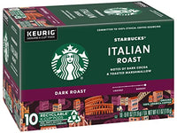 Starbucks Coffee K-Cup Pods, Italian Roast Coffee, Dark Roast, 100% Ground Arabica Coffee, Keurig Genuine K-Cup Pods, 10 CT K-Cups Per Box (Pack of 2 Boxes)