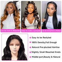 Body Wave Lace Front Wigs Human Hair - Hd Lace Front Wigs Human Hair, 13x4 Lace Front Wigs Human Hair Pre for Women Plucked Brazilian Virgin Transparent Frontal Wigs With Baby Hair 180% Density