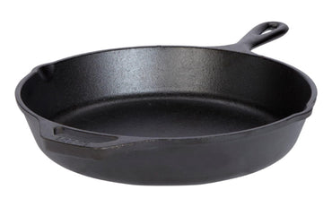 Lodge 10.25 Inch Cast Iron Pre-Seasoned Skillet – Signature Teardrop Handle - Use in the Oven, on the Stove, on the Grill, or Over a Campfire, Black
