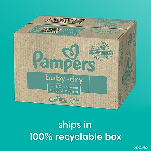 Pampers Baby Dry Diapers - Size 4, 186 Count, Absorbent Disposable Diapers