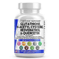 Glutathione 500mg Supplement with Vitamin C N Acetyl Cysteine 600mg Berberine 1000g Milk Thistle 1000mg Resveratrol Quercetin Alpha Lipoic Acid - Reduced L Glutathion Free Form Women 60 Ct USA Made