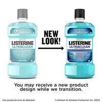Listerine Ultraclean Oral Care Antiseptic Mouthwash, Everfresh Technology to Help Fight Bad Breath, Gingivitis, Plaque & Tartar, ADA-Accepted Tartar Control Oral Rinse, Cool Mint, 1.5 L