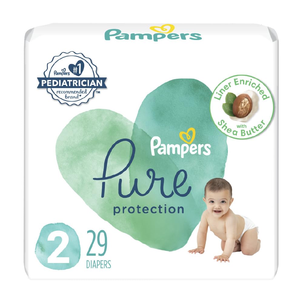 Pampers Pure Protection Diapers Size 2, 29 count - Disposable Diapers